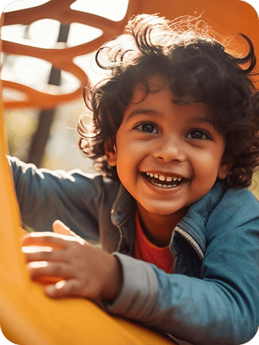 Smiling child on playground